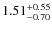 $\rm 1.51_{-0.70}^{+0.55}$