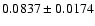 $0.0837\pm0.0174$