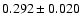$0.292\pm0.020$