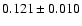 $0.121\pm0.010$