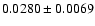 $0.0280\pm0.0069$