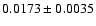 $0.0173\pm0.0035$
