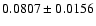 $0.0807\pm0.0156$