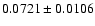 $0.0721\pm0.0106$