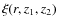 $\xi(r,z_1,z_2)$