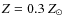 $Z = 0.3~Z_\odot$
