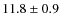 $11.8\pm0.9$