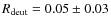 $R_{\rm deut}=0.05\pm0.03$