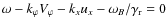 $\omega-k_{\varphi}V_{\varphi}-k_{x}u_{x}-\omega_{B}/\gamma_{\rm r}=0$