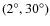 $(2^{\circ}, 30^{\circ})$