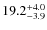$\rm 19.2_{-3.9}^{+4.0}$