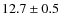 $12.7\pm0.5$