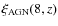 $\xi_{\rm AGN}(8,z)$