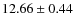 $12.66\pm0.44$