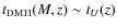 $t_{\rm DMH}(M,z) \sim t_U(z)$
