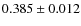 $0.385 \pm 0.012$