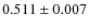$0.511 \pm 0.007$