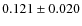 $0.121 \pm 0.020$