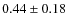 $0.44 \pm 0.18$