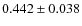 $0.442 \pm 0.038$