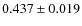 $0.437 \pm 0.019$