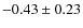 $-0.43 \pm 0.23$