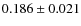 $0.186 \pm 0.021$