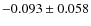 $-0.093 \pm 0.058$