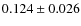 $0.124 \pm 0.026$