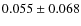 $0.055 \pm 0.068$