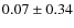 $0.07 \pm 0.34$