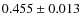 $0.455 \pm 0.013$