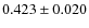 $0.423 \pm 0.020$