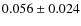 $0.056 \pm 0.024$