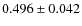 $0.496 \pm 0.042$