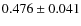 $0.476 \pm 0.041$