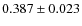 $0.387 \pm 0.023$