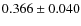 $0.366 \pm 0.040$