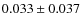 $0.033 \pm 0.037$