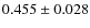 $0.455 \pm 0.028$