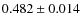 $0.482 \pm 0.014$