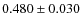 $0.480 \pm 0.030$