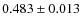 $0.483 \pm 0.013$