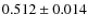 $0.512 \pm 0.014$