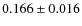 $0.166 \pm 0.016$