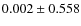 $0.002 \pm 0.558$