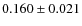 $0.160 \pm 0.021$