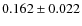 $0.162 \pm 0.022$