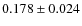 $0.178 \pm 0.024$