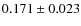 $0.171 \pm 0.023$